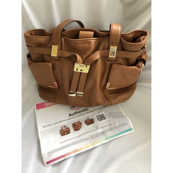 Michael Kors brown super soft leather handbag COA - Picture 3 of 15